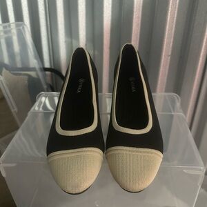 Women's Black and Cream Shoes